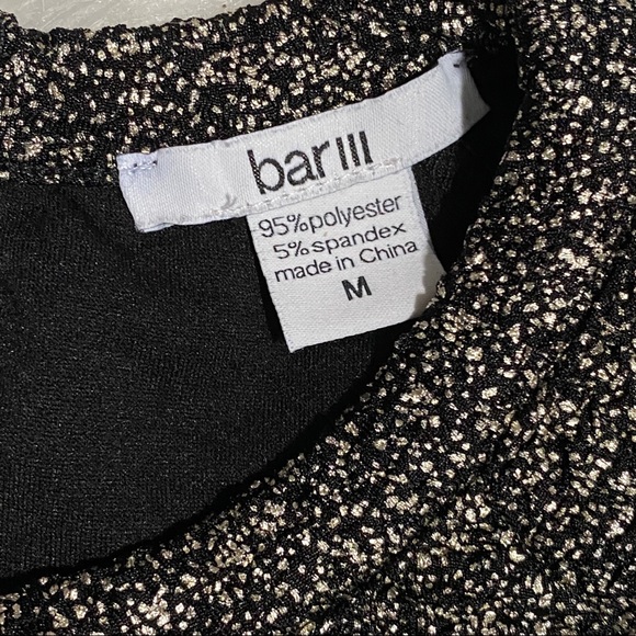 BAR III Gold Fitted Dress - Picture 8 of 8